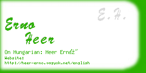 erno heer business card